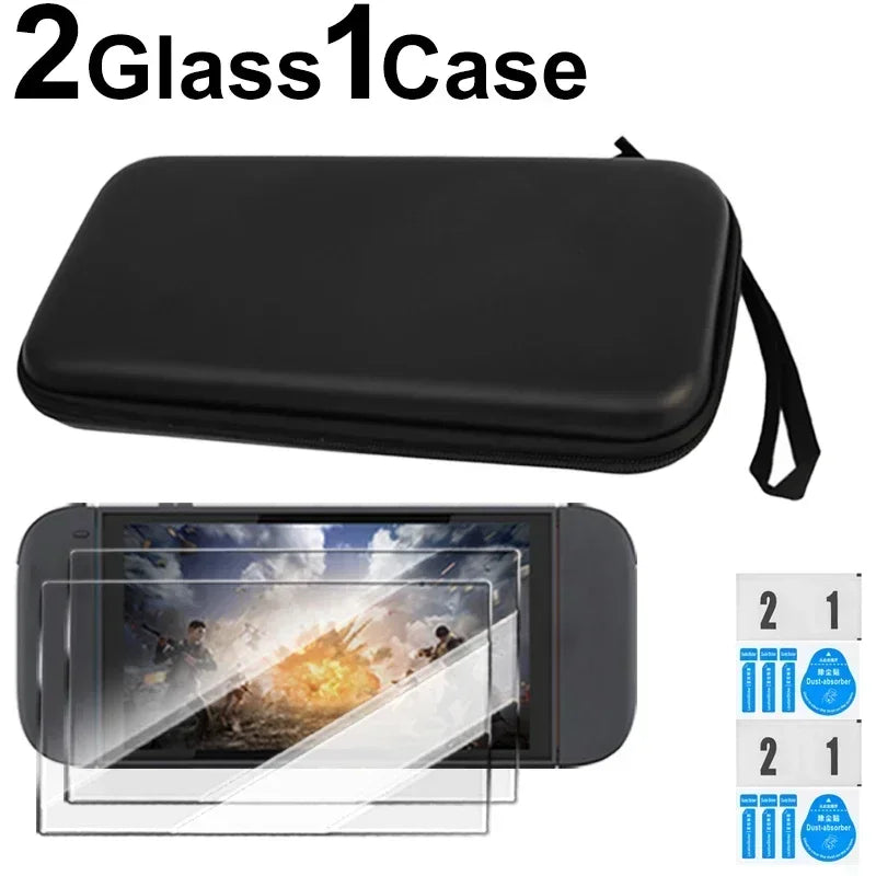 Carrying Case & Tempered Glass Screen Protector for Nintendo Switch 2