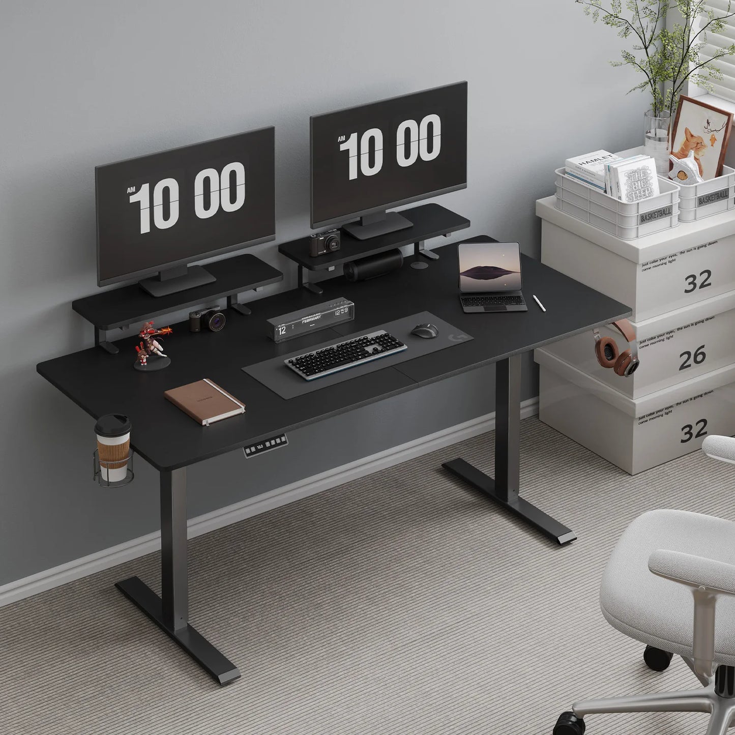 Electric Stand Up Desk with Memory Controller & Adjustable Height