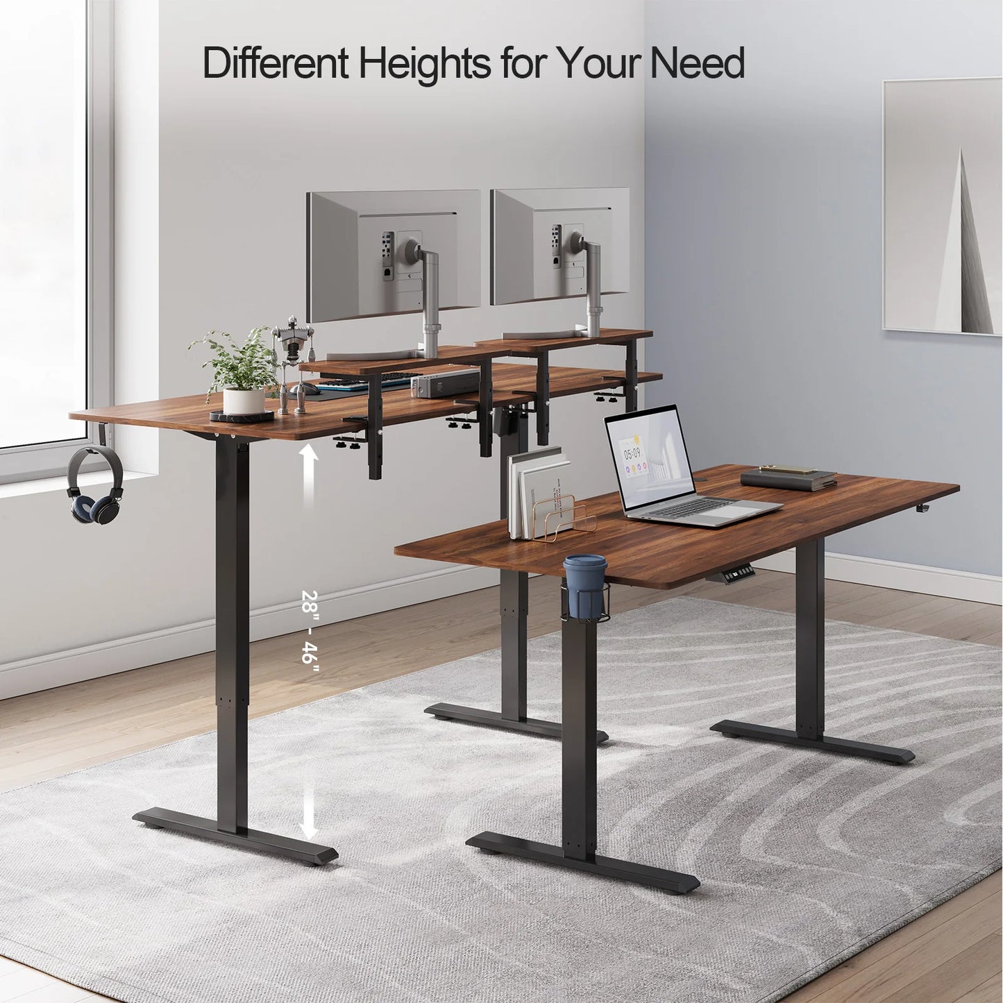 Electric Stand Up Desk with Memory Controller & Adjustable Height