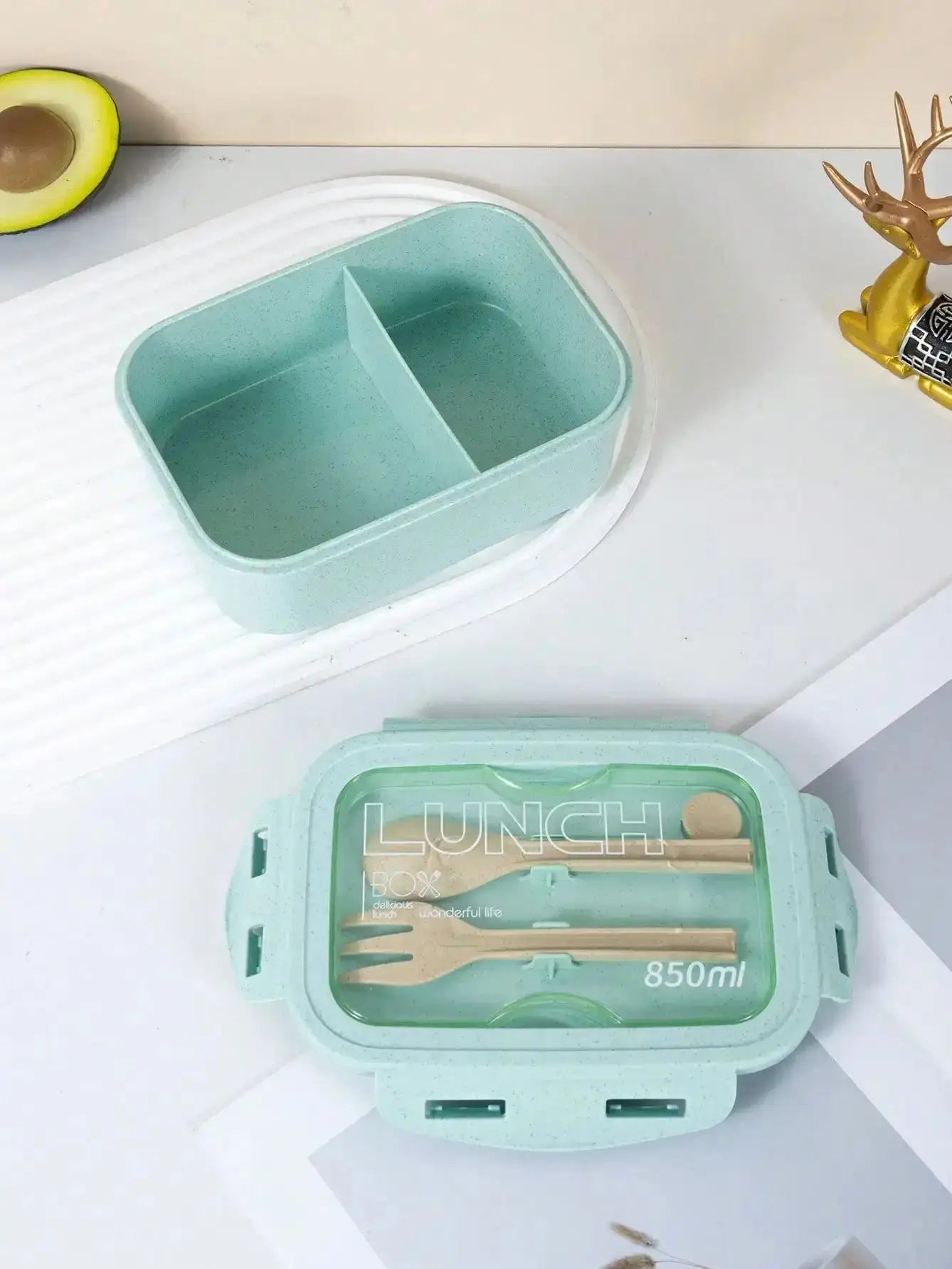 Square Lunch Box with Tableware