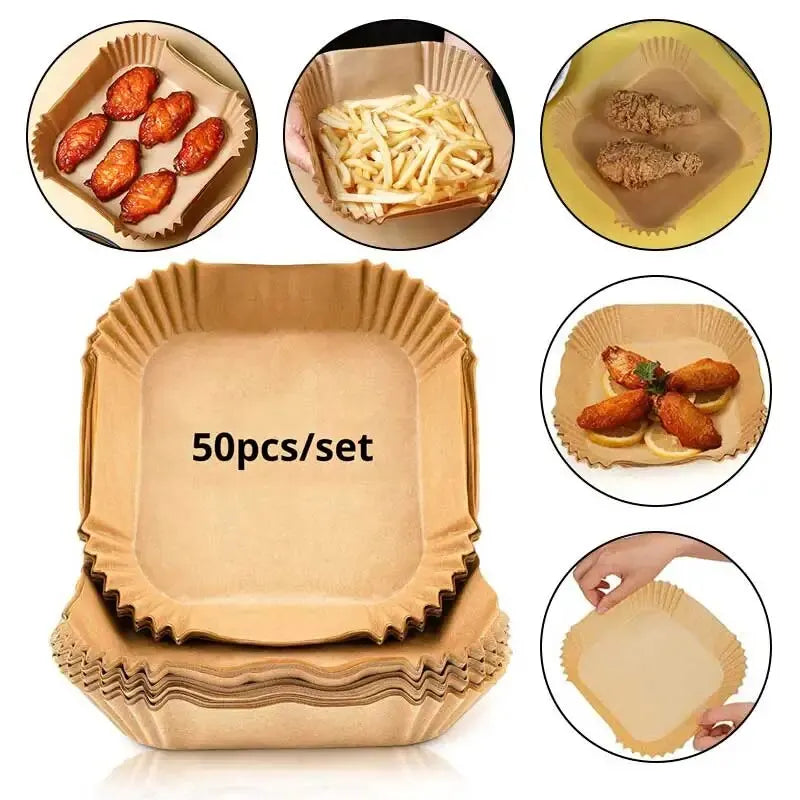 50pcs Air Fryer Parchment Paper Liners