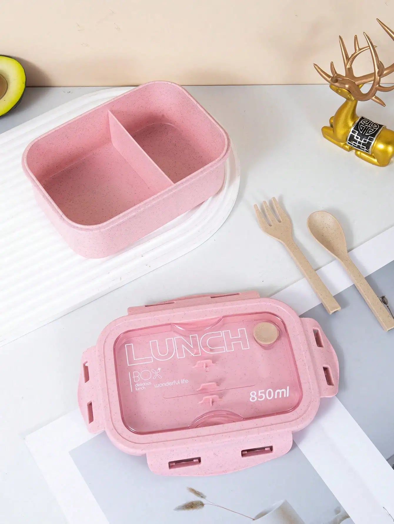 Square Lunch Box with Tableware