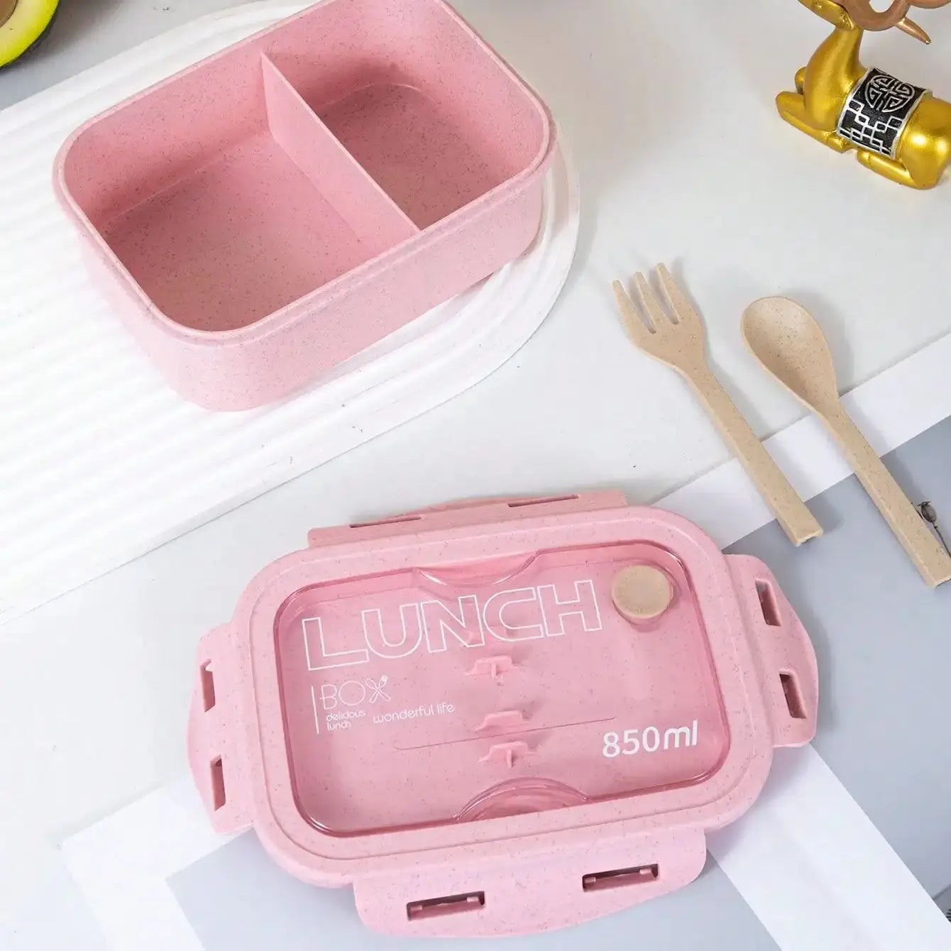 Square Lunch Box with Tableware