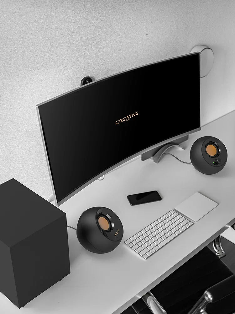 Creative Pebble Plus 2.0 Speaker 3d Surround Usb Wired Mini Speaker Notebook Accessory for Computer Desktop Pc Gamer Man Gifts