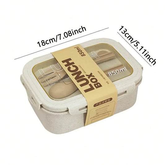 Square Lunch Box with Tableware