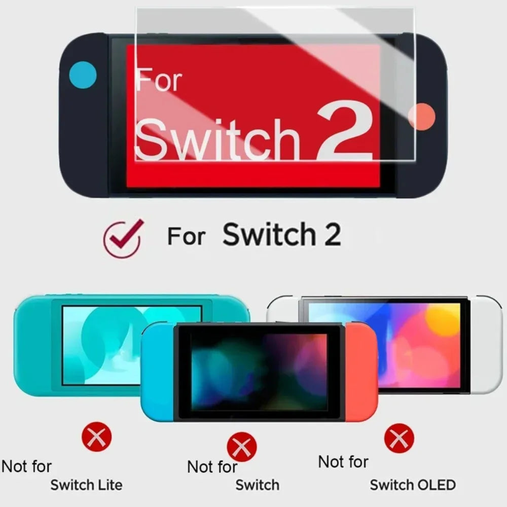 Carrying Case & Tempered Glass Screen Protector for Nintendo Switch 2