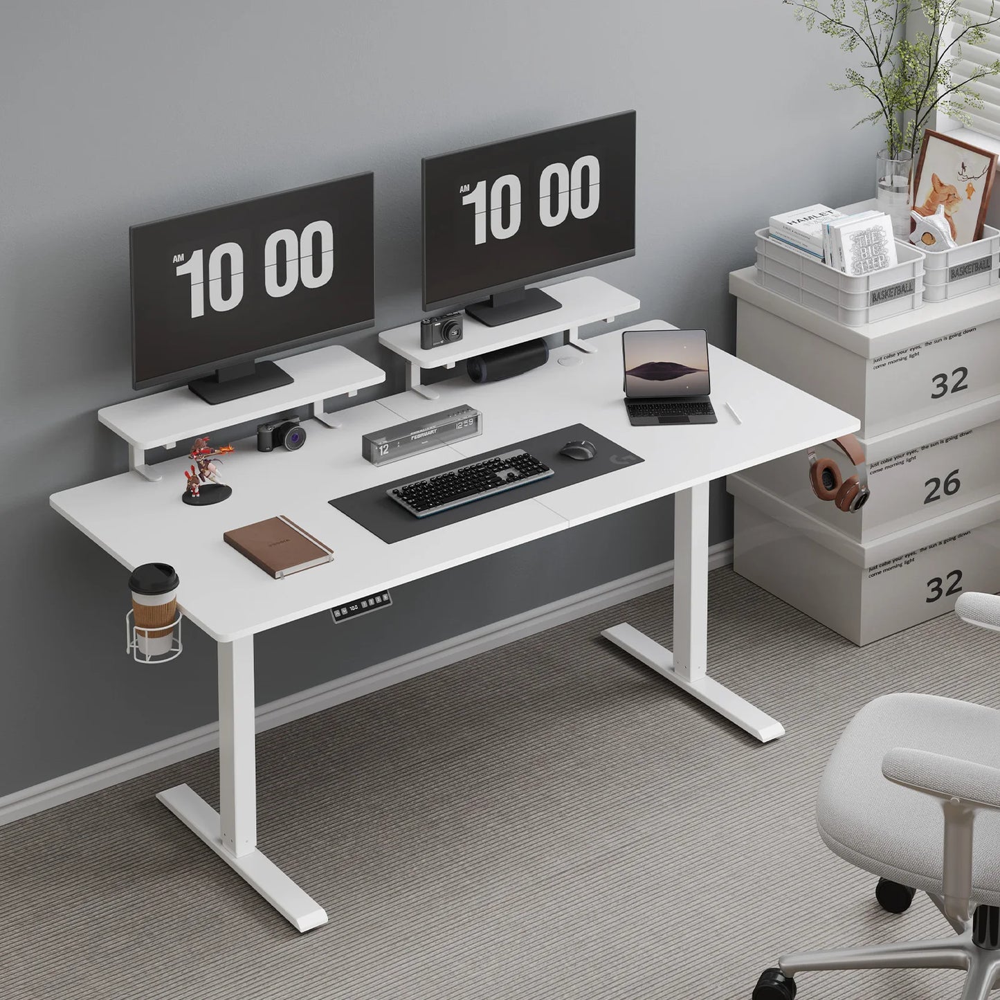 Electric Stand Up Desk with Memory Controller & Adjustable Height