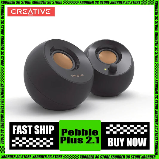 Creative Pebble Plus 2.0 Speaker 3d Surround Usb Wired Mini Speaker Notebook Accessory for Computer Desktop Pc Gamer Man Gifts