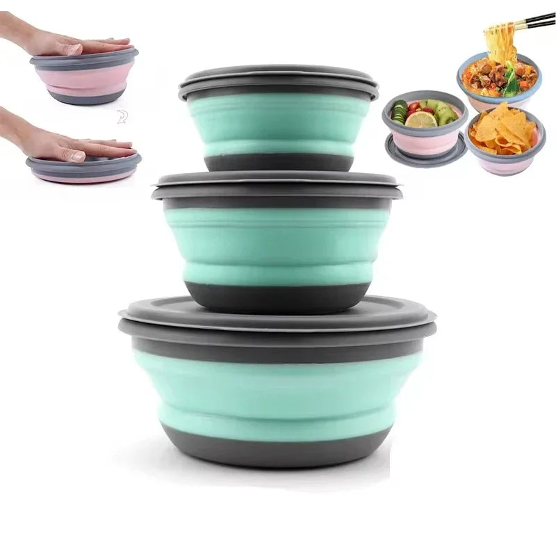 Collapsible Silicone Bowl with Lid