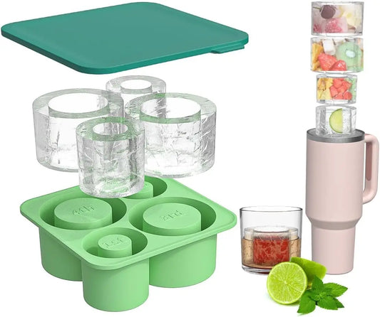 Cylindrical Ice Cube Mold for Tumblers
