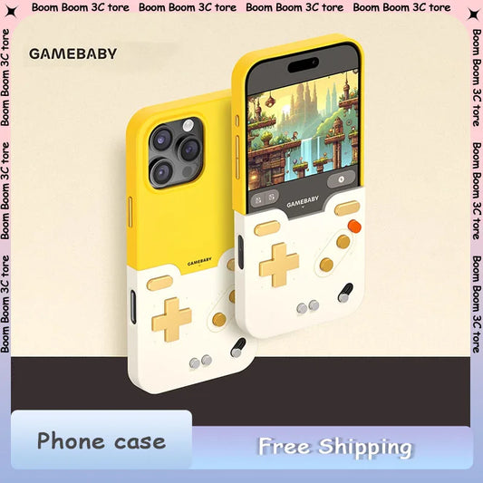 Bitmolab GAMEBABY Phone Case Anti-drop Case for IPhone 15 16 Pro Max Support GB GBC NES Key Layout Custom Gamepads Phone Case